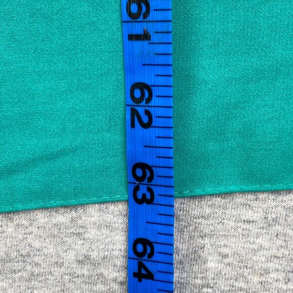 Effy Hematian Silk Scarf Womens Green Oblong Rectangular Logo Patterned Classic - Picture 9 of 9